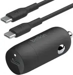Belkin BOOST CHARGE 30W USB-C-Kfz-Ladeger&auml;t mit Kabel, b - Schwarz
