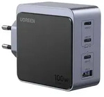 Ugreen Nexode S 100W 4-Port GaN Fast Charger EU gray, Drinnen, AC, Grau - Grau