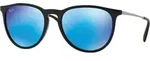 Ray-Ban Erika Color Mix, Erwachsener, Uni, Oval, Oval, Vollrand, Schwarz - Blau