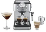 DE LONGHI EM450.M Silberne Espressomaschine - Schwarz