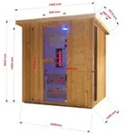 Outdoor Kombination Sauna und Infrarotkabine LAHTI f&uuml;r 4 - 6 Personen