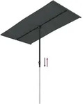 vidaXL Sonnenschirm mit Aluminium-Mast 180x110 cm Anthrazit - Grau