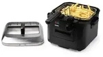 4l 2000w schwarze fritteuse Domo DO545FR - Schwarz/Silber/Rot