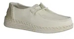 Hey Dude Wendy Espadrille Slip On, Damen, Sneaker, Weiss, Textil, Sommerschuh -