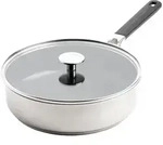KitchenAid CC005704-001, Rund, Schwenkpfanne, Edelstahl, Keramik, 160 &deg;C, Edelstahl