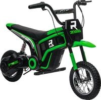 HOMCOM Kinder Elektro Motorrad, 12V Kindermotorrad mit Hupe, Leuchte, Gr&uuml;n