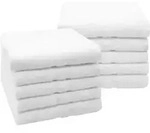 10er Set Handt&uuml;cher, 50x100 cm, 100% Baumwolle, wei&szlig; - Wei&szlig;