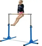 HOMCOM Gymnastik Turnreck Reckstange 13 Stufen h&ouml;henverstellbar Blau - Blau