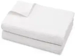 2er Set Saunat&uuml;cher Waffelpique, 70x180 cm, 100% Baumwolle, wei&szlig; - Wei&szlig;
