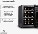 Klarstein Freistehender Weink&uuml;hlschrank 1 Zone, Getr&auml;nkek&uuml;hlschrank Klein,...