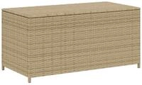 vidaXL Gartentruhe Beige 190L Poly Rattan