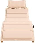 vidaXL Sonnenliege Massivholz Akazie Beige