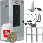 ITA R&auml;ucherofen 7002 - Premium R&auml;ucherschrank aus Edelstahl - 3 Etagen 81 cm -