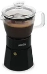 LA CAFETIERE, Verona Glas-Kaffeemaschine, Schwarz, 6 Tassen, Geschenkbox de Geschenk