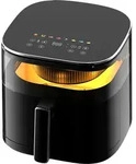 aeco TOUCH AirFryer 5,7 Liter (Hei&szlig;luftfritteuse 270&deg; mit Sichfenster & digitalem