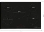 Bosch Serie 6 PIV831HC1E, Schwarz, Integriert, 80 cm, Zonen-Induktionskochfeld,