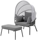Sessel mit Fu&szlig;hocker CLARA