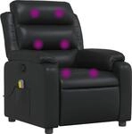 vidaXL Massagesessel Schwarz Kunstleder