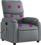 vidaXL Massagesessel Grau Kunstleder