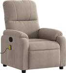 vidaXL Massagesessel Taupe Mikrofasergewebe