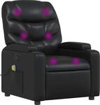 vidaXL Massagesessel Schwarz Kunstleder