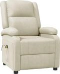 vidaXL Massagesessel Creme Kunstleder
