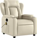 vidaXL Massagesessel Creme Kunstleder