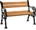 BLOME-TILLMANN 2er-Bank Linderhof 115 cm Holzoptik - Braun