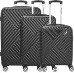 Paradise by CHECK.IN Kingston - 4-Rollen-Trolley Set 3tlg. (schwarz) - Schwarz