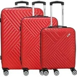Paradise by CHECK.IN Kingston - 4-Rollen-Trolley Set 3tlg. (rot) - Rot