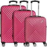 Paradise by CHECK.IN Kingston - 4-Rollen-Trolley Set 3tlg. (pink) - Rosa
