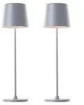 BRILLIANT LED-Akku-Tischleuchte Kaami, 2 W, 310 lm, 3000 K, grau, 2er Set - Grau