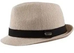 Chillouts knautschbarer verstellbarer Trilby Stoffhut in Strick-Optik, beige,...