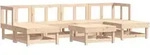 vidaXL 7-tlg. Garten-Lounge-Set Massivholz Kiefer - Braun