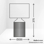 Briloner Ino Tischlampe, Stoffschirm, Kabelschalter, Keramikfu&szlig;, Braun, &Oslash;22 x...