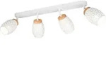 Trio LED-Deckenlampe 4er Spot Bidar 27 x 74 cm wei&szlig; matt/natur - Wei&szlig;