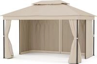 Blumfeldt Mondo Dual Pavillon 3x4 &ndash; Doppeldach & Moskitonetze, Rostfreier