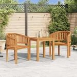 vidaXL Bananenstuhl Massivholz Teak