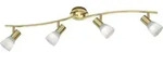 Trio Leuchten LED-Deckenleuchte "Levisto" in Messing matt, Glas alabasterfarbig -