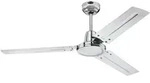 Deckenventilator Industrial 122 cm Chrom mit Wandschalter - Silber
