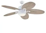 Outdoor Deckenventilator mit Beleuchtung und Zugketten Oasis IP44 - Wei&szlig;