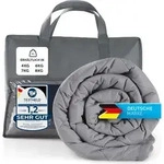 Blumtal Gewichtsdecke 135x200, Kuscheldecke mit Glasperlenf&uuml;llung, Grau - Grau