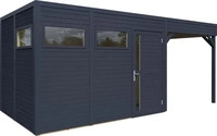 Gartenhaus Bertilo Cubus 3 Lounge inkl. Bodenplatte, Schleppdach 559 x 240 cm