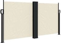 vidaXL Seitenmarkise Ausziehbar Creme 120x600 cm