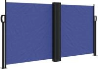 vidaXL Seitenmarkise Ausziehbar Blau 120x600 cm