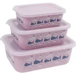 AWAVE&reg; Aufbewahrungsbox rPET 400/730/1.300 ml Set 3-teilig | Rosa - Rosa