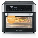 Severin 2-in-1 Toastofen & Hei&szlig;luftfritteuse, 25L, LED-Display, 12...
