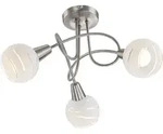 Globo Lighting Deckenleuchte Metall Nickel matt, 3x E14 LED - Silber