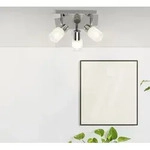 BRILLIANT LED Spotplatte Lea | zeitlose Deckenleuchte | 3-flammig | Metall/Glas 