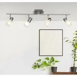 BRILLIANT LED Deckenleuchte Lea | zeitloses Spotrohr | 4-flammig | Metall/Glas 